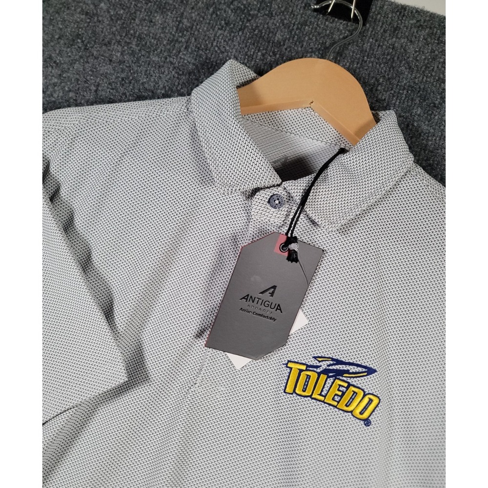 University Of Toledo Rockets Polo Shirt Mens Medium Golf Performance Casual NWT